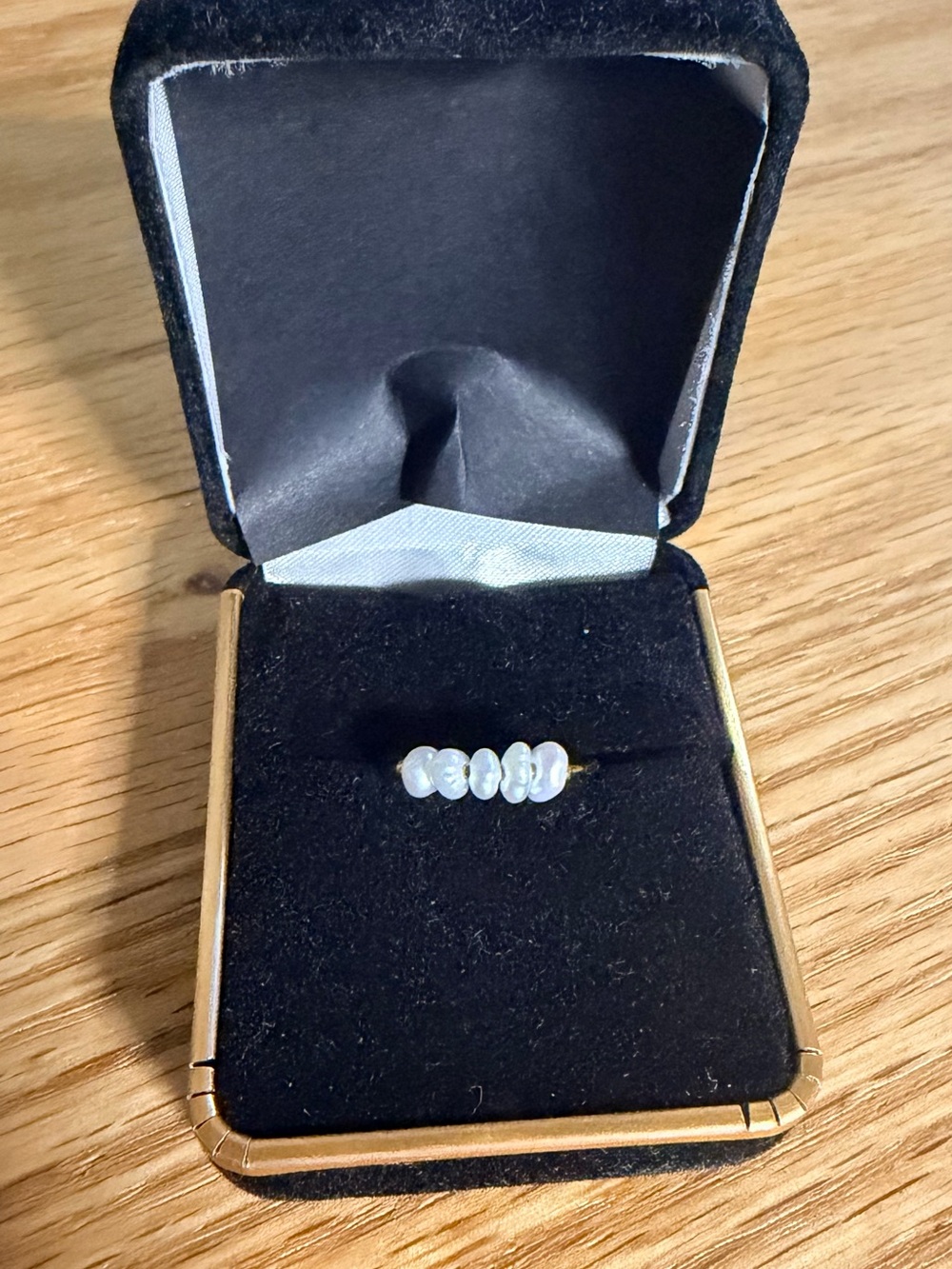 Genuine Freshwater Pearl gold plated ring